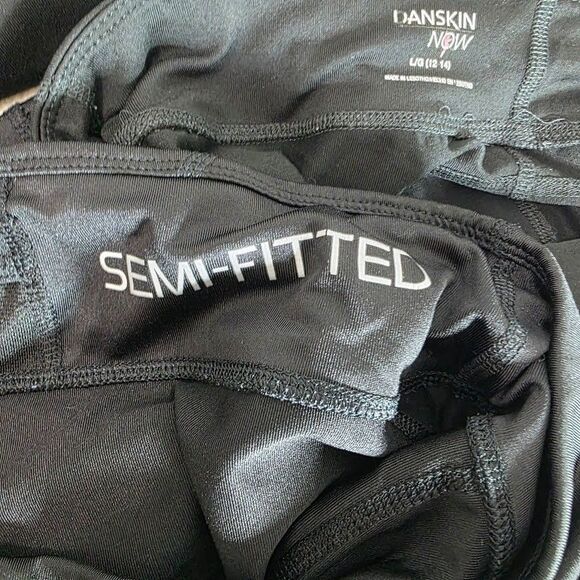 Danskin Now L (12/14)  Black Semi Fitted Straight Leg Athletic Leggings Lot of 4 - Picture 3 of 9